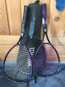 LOT 2 WILSON SLEDGE HAMMER 3.8 TENNIS RACQUETS 95" & 110" Frames