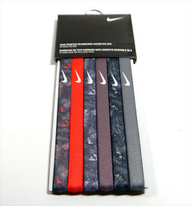 Nike Printed Headbands Assorted 6PK Free Shipping