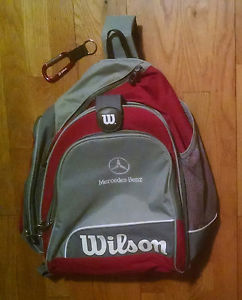 Wilson Tennis Mercedes Benz Single Strap Sling Backpack Bag and Key Chain