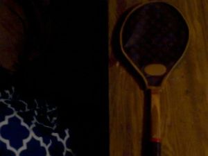 Vintage 1960s Wood Dunlop - England Tennis Racket With Rare Louis Vuitton Cover