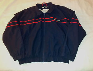 Vintage Mens UK Wimbledon Full Zip Front Tennis Microfiber Jacket - Size Large L