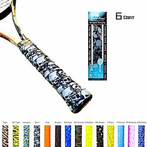 Alien Pros X-Tac Tennis Squash Racquetball Overgrip Tape 6-pack - Skull