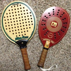 Lot of 2 Vintage Marcraft Paddleball Rackets- Sorba Plus & National 300 EUC!