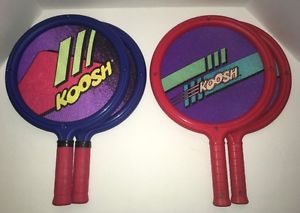 Lot Of 4 Koosh Ball Paddles / Racquets - Vintage OddzOn Toy 2 Sets 1990's