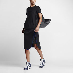 Women Nike Nikelab x Sacai Tech Fleece Skirt/Skort Sz Lg Blue New 802250-011