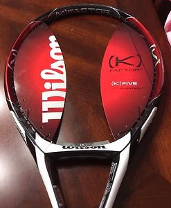 NEW WILSON [k] FACTOR K-FIVE 108 OVERSIZE RACQUET - 4 3/8