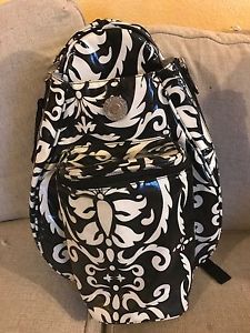 JetPac Life is Tennis Backpack for Racke, Balls and Accessories (Black & White)