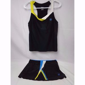 Wilson Ladies two piece tennis outfit top and skort each Large