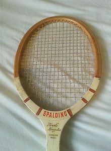 Vintage Wood Tennis Racket SPALDING Pancho Gonzales w. Cover