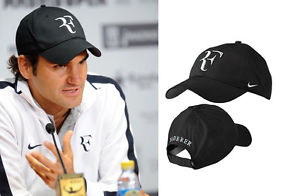 NEW Nike Hybrid RF Roger Federer Hat Black And White Cap