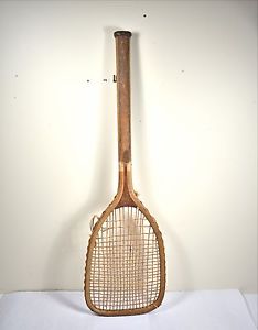 rare Flat-Top Tennis Racket "Hormans Maker" Rare 19th century grass court