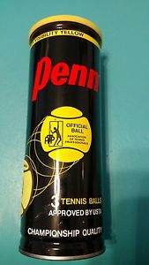 Vintage Penn Tennis Balls Metal Can Sealed made  especially for NY
