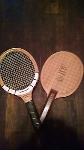 Vintage Wooden Marcraft Paddle Ball racket model pt-30 and sportcraft racket