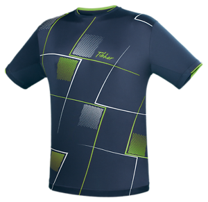 TIBHAR TEE-Shirt vérifié - bleu marine Tennis de table Maillot Table/Badminton