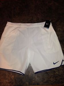 Nike Court 9" Gladiator Dri Fit Tennis Shorts White/Navy 728961-100 XXL NWT $70