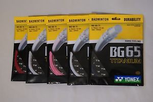 100% GENUINE YONEX BG65 Ti String 10m CHOICE OF COLOUR_BG65 TI lot