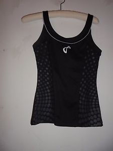 Tennis AthleticaDNA 2-pc tennis tank & skort, black & silver, medium, new w/tags