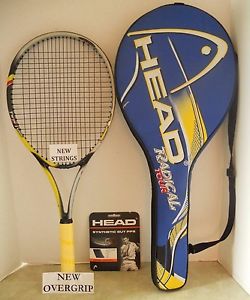 Head Austrian Radical Tour 107 Twin Tube Tennis Racquet 4 1/4 NEW STRINGS/OVGRIP