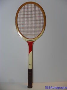 ANTIQUE VINTAGE 1950s SUPER ACE MODEL WOODEN WOOD TENNIS RACQUET RACKET JAPAN