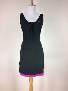 Nike Womens Tennis Dress Size Medium Black Pink Dry Fit 8 10