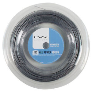 Luxilon Alu Power rough  tennis string , silver color,330 ft mini reel, 1.25 ga.