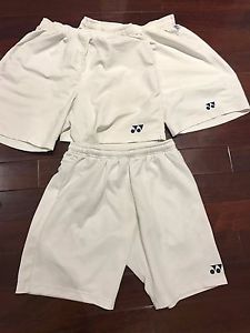 Yonex Badminton Tennis Shorts White Lot of 3