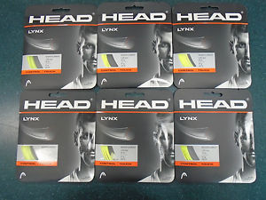 6 Sets of Head Lynx Tennis String 17 Gauge