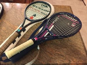 x2 RARE Dunlop Max TEST RACQUET 500i Grafil XAS & 400i 4-1/2 4-1/4 WIN TWO!!!!!!