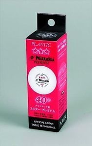 Nittaku Premium 40 + CELLULE FREE Pack De 3 Balles de tennis de table Balle