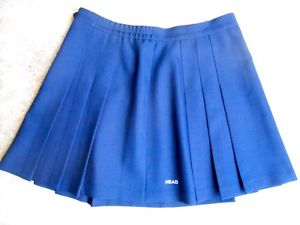 Vintage HEAD Tennis Skirt Pleated Navy Blue Woman's  Size (14) 34" Waist