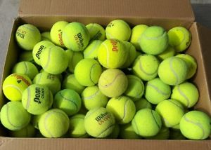 120 Used Tennis Balls - Great for Tennis Practice or Serving - Good for feeding