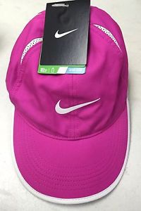 NWT Nike Women's FeatherLight Cap Tennis Hat Pink/White