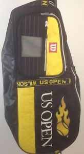 Wilson US Open 4-6 Tennis Raquet Bag w/ Shoulder Strap Black/Yellow