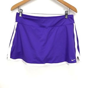 Women's Ladies NIKE Dri-Fit Tennis Gym Golf Fitness Purple Skort Skirt Shorts L