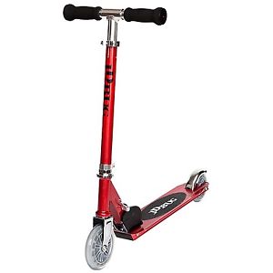 JD Bug Junior Trottinette De Rue - Rouge Brillant - Hauteur Réglable - Pliable