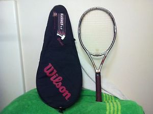 Wilson<>4.4 Hammer Tennis Racquet<>Stretch<>Grip 4 1/2"<>OS 110"<>Factory Cover