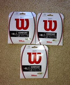 Wilson NXT Comfort 16 String, Natural, PACK OF 3, NWT