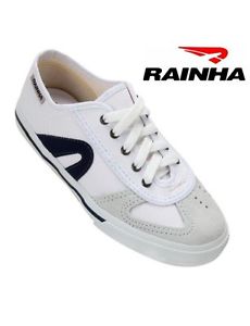 RAINHA Sneakers - Brazilian Tennis, Valleyball & Capoeira Shoes - White & Blue
