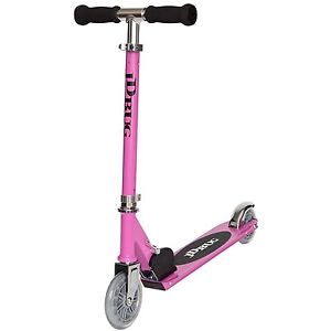 JD Bug Junior Trottinette De Rue - Rose Pastel - Hauteur Réglable - Pliable