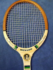 Vintage Dunlop Evonne Goolagong Wood Frame Tennis Racket, Light 4 1/2