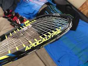 E-Force Apocalypse Beta 170 Racquetball Racquet 3 5/8 Grip. Bag, Shirts, Gloves