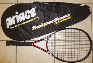 Prince THUNDER STRIKE Longbody Oversize 125 Tennis Racket  4-1/2" Grip L4 & Bag