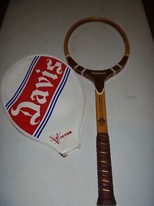 VTG RARE NEW OLD STOCK TAD DAVIS Imperial wooden racquet 1970's WITH COVER