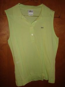 WOMENS NWOT LACOSTE  FLURO LIME SIZE 40 SLEEVELESS TENNIS