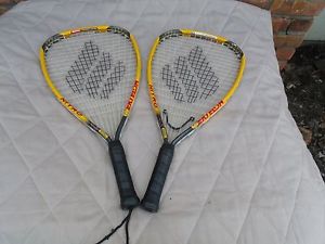 TWO(2) Ektelon RacquetBall Racquet Racket F3 Powerfan Nitro 900 super small Grip