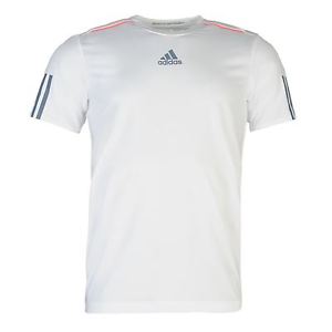 Adidas Barricade Tennis T-Shirt Mens White Top Tee Shirt