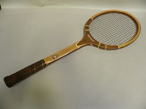 Vintage Wood Wooden T A Davis TAD Imperial Tennis Racket Racquet (A8)