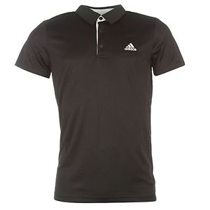 Adidas Fab Tennis Polo Shirt Mens Black Top T-Shirt Tee