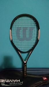 wilson TENNIS RACKET HYPER HAMMER 4 1/2 HS4 NEW STRUNG & COVER NEW