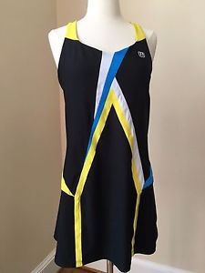 Women's Wilson Dress Black Blue Yellow White Tennis Medium